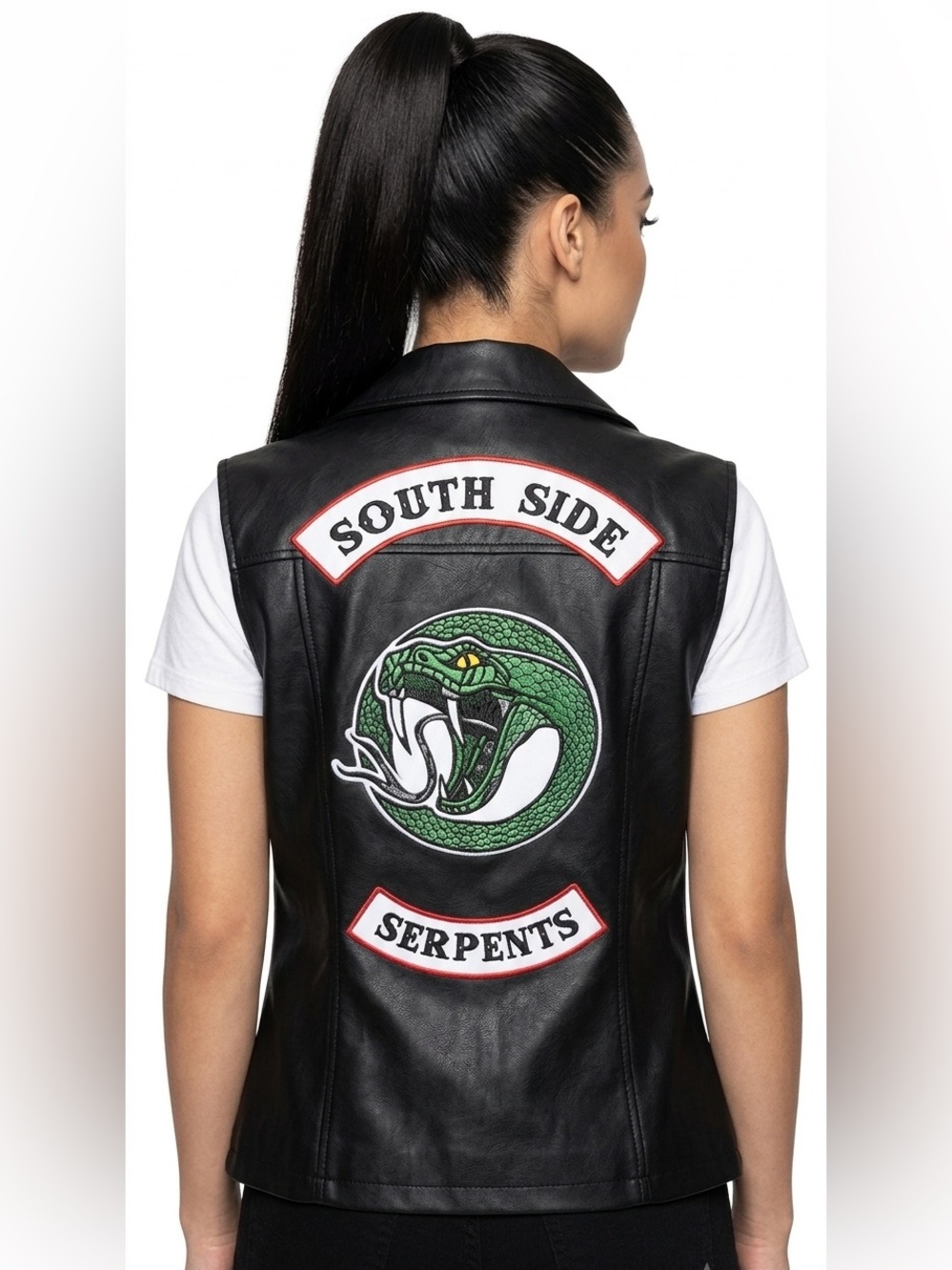 Hot Topic Riverdale South Side Serpents Vegan Leather Vest